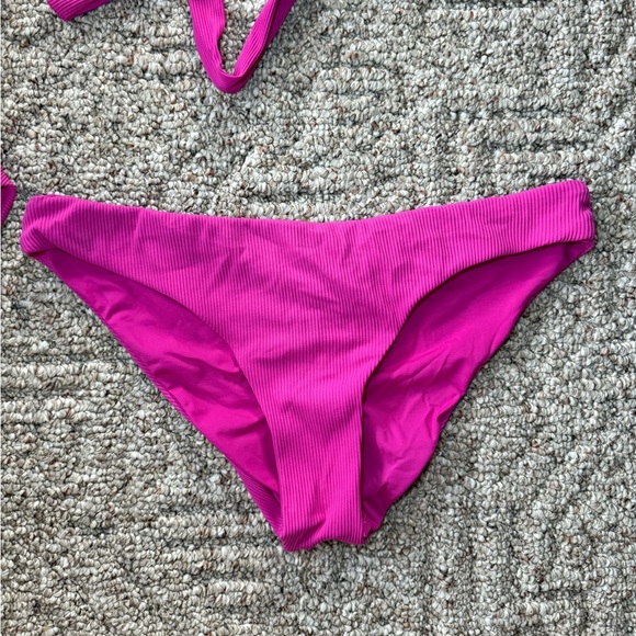 BECCA Ribbed Low Rise Bikini Bottom - Picture 1 of 2